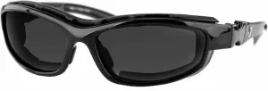 Bobster Road Hog II Convertible Gloss Black/Smoke Mirror/Amber/Clear/Dual Grade Mirror Motorcycle Glasses