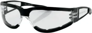 Bobster Shield II Adventure Gloss Black/Clear Motorcycle Glasses