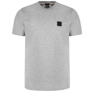 Boss Mens Square Patch Logo T-shirt Grey Large