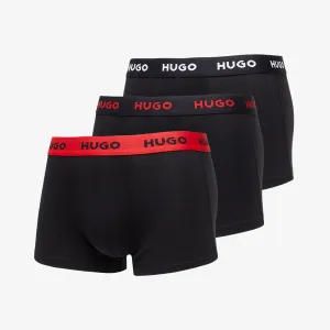 Hugo Boss Logo-Waistband Trunks 3-Pack Black #1613180