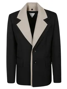 BOTTEGA VENETA - Contrasting Collar Wool Jacket