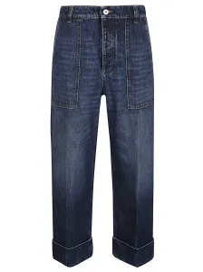 BOTTEGA VENETA - Wide Leg Denim Cotton Jeans