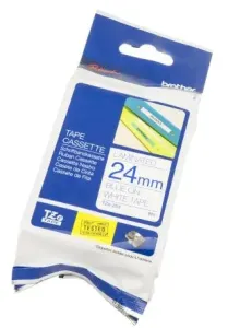Brother Blue on White Label Printer Tape, 24 mm Width, 8 m Length