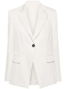BRUNELLO CUCINELLI - Linen And Cotton Blend Single-breasted Jacket #1794090