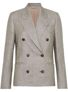 BRUNELLO CUCINELLI - Linen Double-breasted Jacket