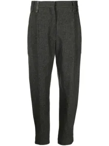 BRUNELLO CUCINELLI - Flanel Wool Trousers With Precious Detail