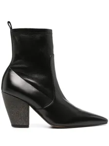 BRUNELLO CUCINELLI - Leather Ankle Boots With Precious Heels #1708433