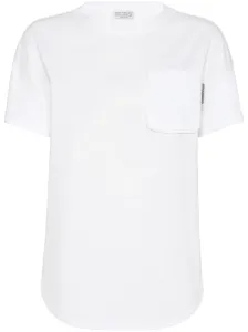 BRUNELLO CUCINELLI - Shiny Tab Cotton T-shirt