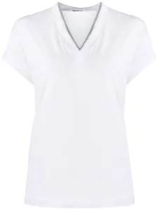BRUNELLO CUCINELLI - V-neck Cotton T-shirt #1741795