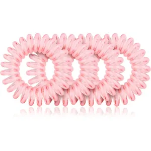 BrushArt Hair Rings hair bands Clear Pink 4 pc