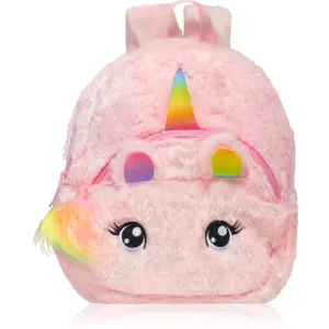 BrushArt KIDS Fluffy unicorn backpack Small children’s rucksack Pink (20 x 23 cm)