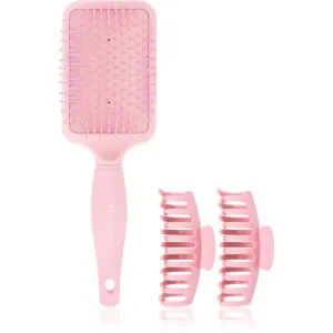Brushworks Paddle Brush and Claw Clips set (for hair)
