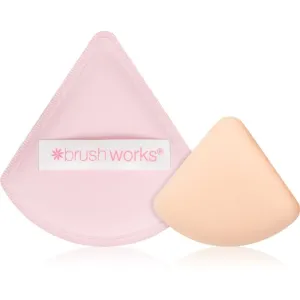 Brushworks Triangular Powder Puff Duo makeup sponge applicator