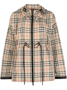 BURBERRY - Check Motif Hooded Jacket #1756113