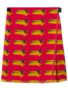 BURBERRY - Printed Wool Skirt