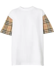 BURBERRY - Check Motif Cotton T-shirt #1737209