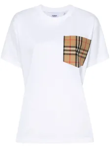 BURBERRY - Check Pocket Cotton T-shirt
