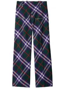BURBERRY - Trousers With Check Pattern