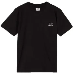 C.P Company Boys Cotton Logo T-shirt Black 10Y