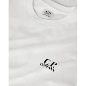 C.P Company Boys Cotton Logo T-shirt White 14Y
