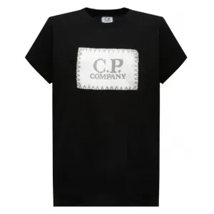 C.P Company Boys Total Eclipse Logo T-shirt Black 8Y