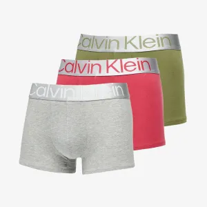 Calvin Klein Reconsidered Steel Cotton Trunk 3-Pack Olive Branch/ Grey Heather/ Red Bud #1761562
