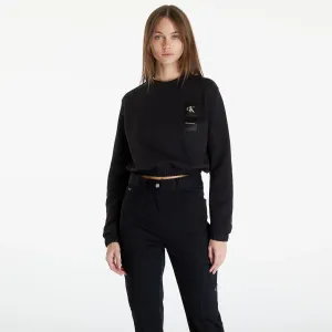 Calvin Klein Jeans Satin Boxes Crewneck Sweatshirt Black #1871120