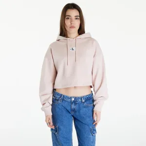 Calvin Klein Jeans Woven Label Hoodie Sepia Rose #1821636