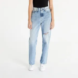 Calvin Klein Jeans High Rise Straight Pants Denim Light #1224604