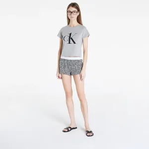 Calvin Klein Ck1 Sleep Short Set Grey Top/ Bag Mini Giraffe/ Grey #743670