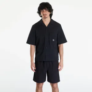 Calvin Klein Jeans Seersucker Short Sleeve Shirt Black #1884816