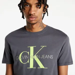 Calvin Klein Jeans Seasonal Monogram Tee Gray Pinstripe/Acid Lime #718847