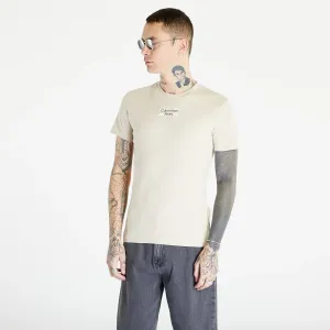 Calvin Klein Jeans Transparent Stripe S/S T-Shirt Beige #1003657