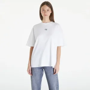 Calvin Klein Jeans Woven Label Rib Short Sleeve Tee White #1846943