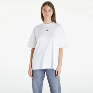 Calvin Klein Jeans Woven Label Rib Short Sleeve Tee White