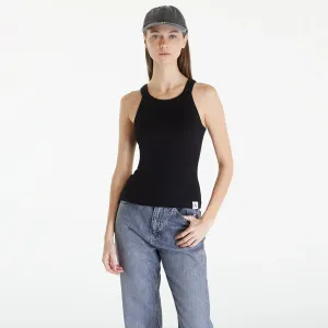 Calvin Klein Jeans Variegated Rib Woven Tank Top Black #1846930