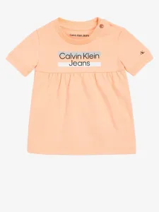 Calvin Klein Jeans Kids Dress Orange