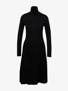 Calvin Klein Jeans Superfine Wool Flare Dresses Black