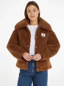 Calvin Klein Jeans Bonded Sherpa Winter jacket Brown