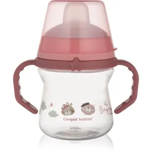 Canpol babies Bonjour Paris FirstCup cup with handles Pink 6m+ 150 ml