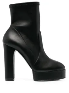 CASADEI - Betty Leather Heel Ankle Boots #1650528