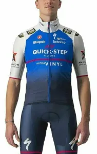 Castelli Quick-Step Alpha Vinyl 2022 Pro Light Wind Vest Belgian Blue/White XL Cycling Jacket, Vest