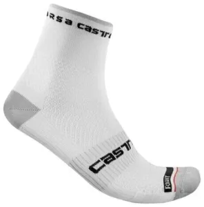 Castelli Rosso Corsa Pro 9 Sock White L/XL Cycling Socks