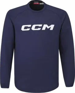 CCM Locker Room Fleece Crew SR Navy L SR Hockey Sweatshirt