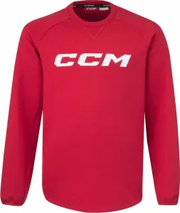 CCM Locker Room Fleece Crew SR Red L SR Hockey Sweatshirt