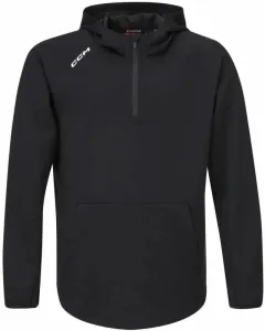 CCM Locker Room 1/4 Zip Black XL Hockey Sweatshirt