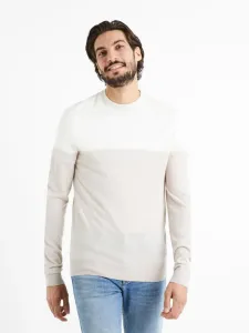 Celio Cemeribloc Sweater Beige