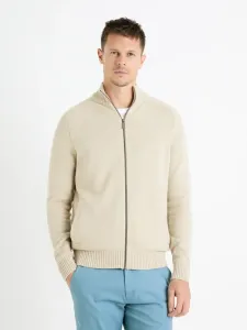 Celio Febazipper Sweater Beige #1736498
