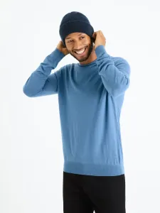 Celio Semerirond Sweater Blue