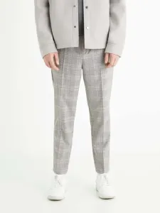 Celio 24H Avocheck Trousers Grey